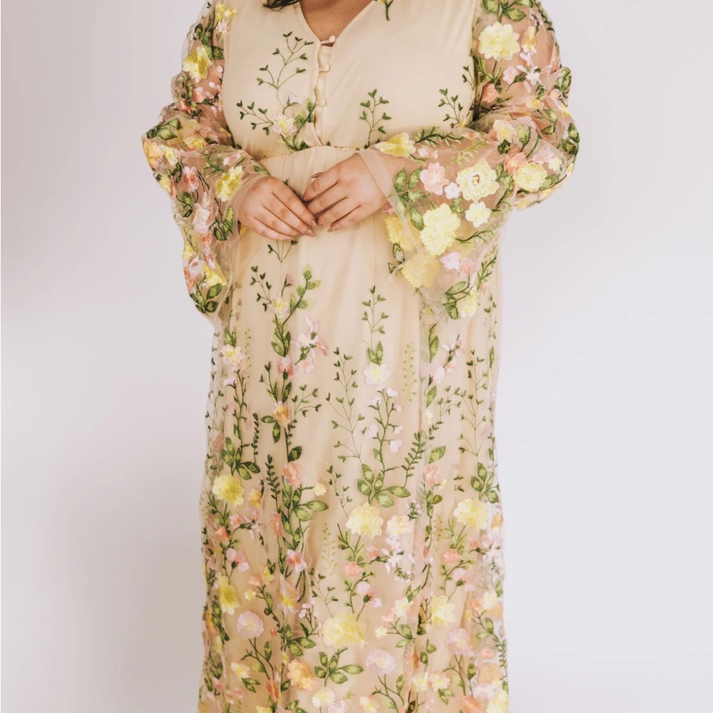 Floral Embroidered Maxi Dress